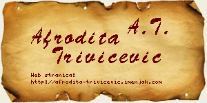 Afrodita Trivičević vizit kartica